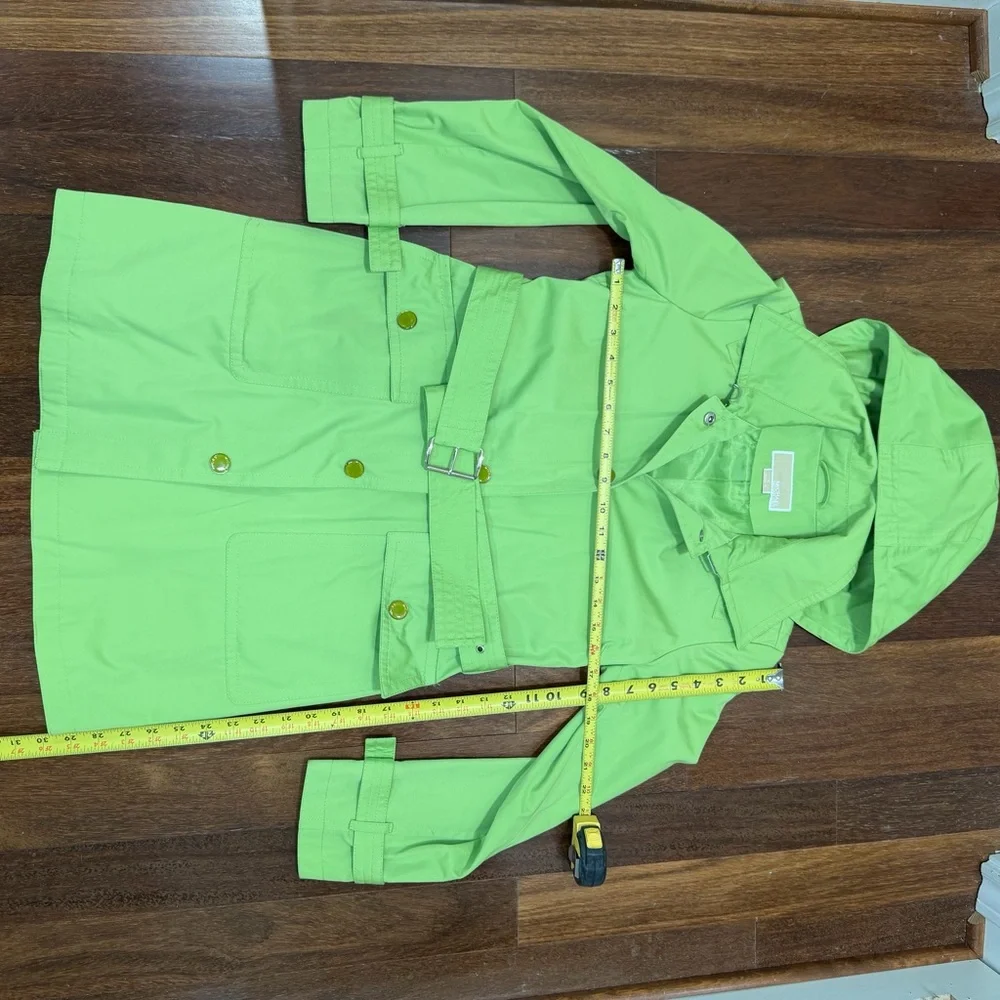 EUC - Women's Michael Kors Lime Green Coat w/Removable Hood Size PP